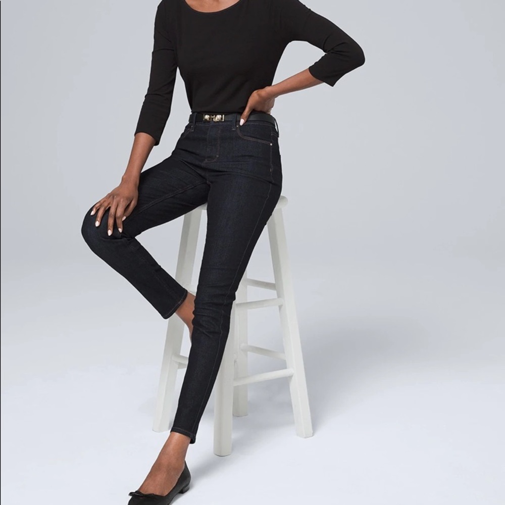 White House Black Market Dark Blue Ankle Jeans